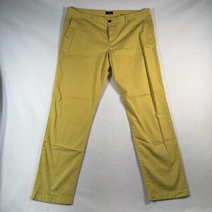 Theory Pants Mens 40 Yellow Chino Straight Mid Rise